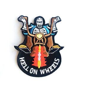 Hot Leathers Unisex Hell on Wheels 3.25"x2.5" Embroidered Patch